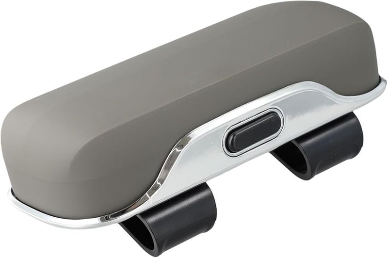 ABS Plastic Car Sunglasses Holder Visor Clip On Storage Box Universal Fit Gray - Image 1